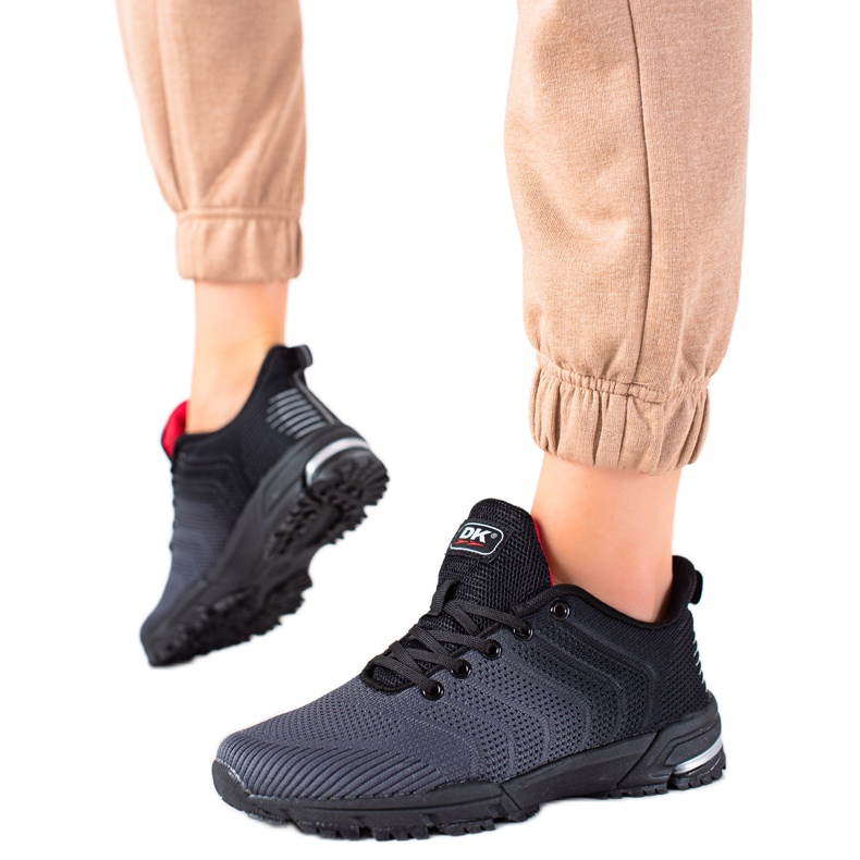 DK Calzado deportivo cómodo negro gris DK Calzado deportivo cómodo negro gris