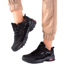 DK Zapatos de trekking cómodos negro