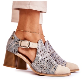 Botines Mujer Piel Calada Maciejka 04962-04 Beige