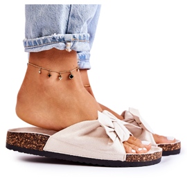 PS1 Pantuflas Wendy Beige Claro Suela De Corcho