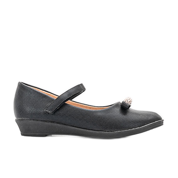 Cuñas bailarinas negras de Correia negro
