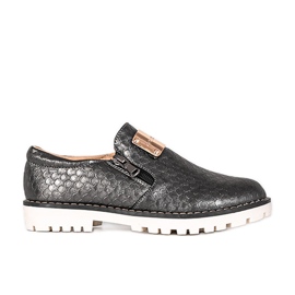 Zapatos de bebé negros metalizados de Virton