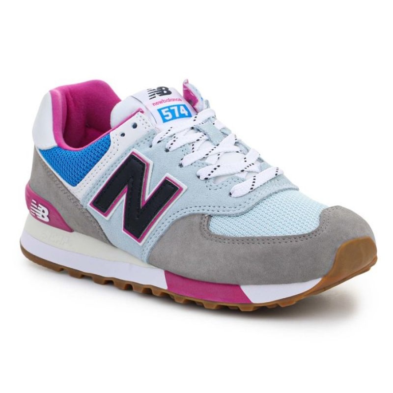 New Balance Mujer WL574PO2 azul multicolor