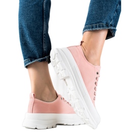 SHELOVET Zapatillas rosas en la plataforma