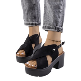 Sandalias de tacón Frith negras negro