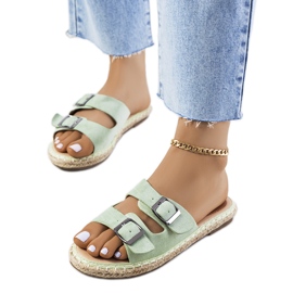 Pantuflas Finnan de mujer verdes