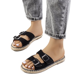 Pantuflas Finnan de mujer negras negro