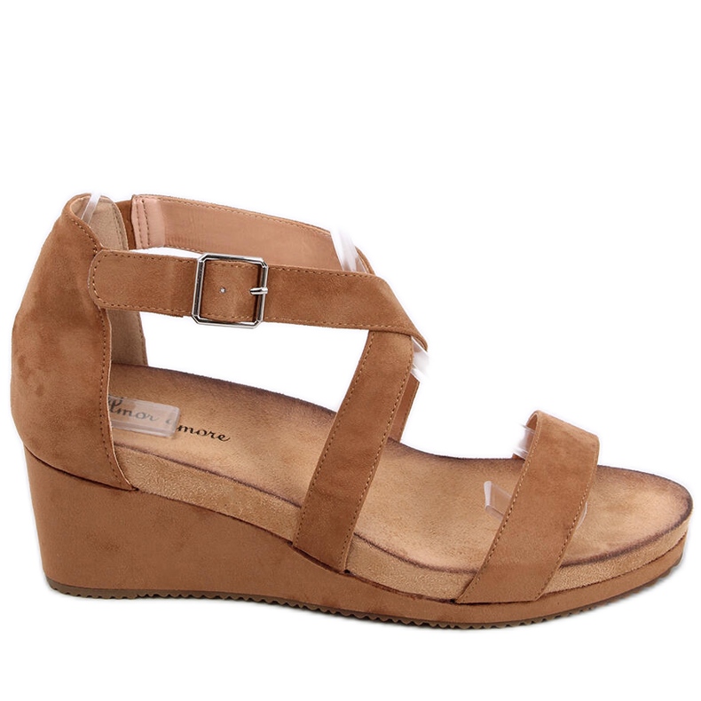 Sandalias cuña Ashlyn Camel marrón