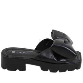 Pantuflas negras de suela alta Keesha negro