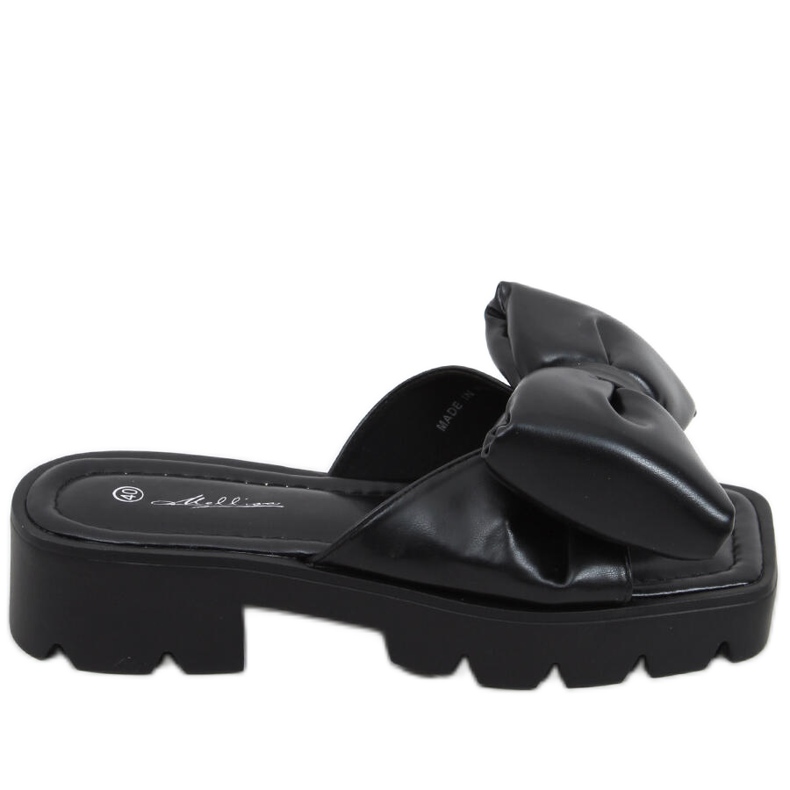 Pantuflas negras de suela alta Keesha negro