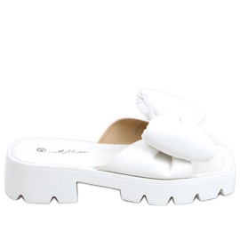 Pantuflas de suela alta Keesha blancas blanco