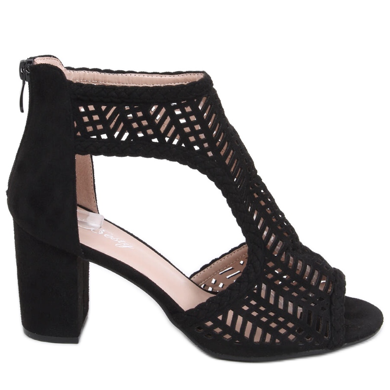 Sandalias boho calado Vivian Negro