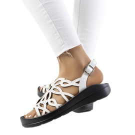 Sandalias Smidel blancas blanco plata