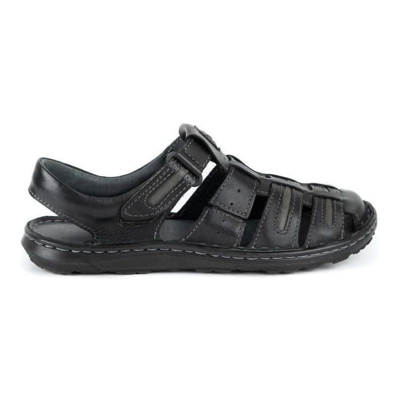 Olivier Sandalias hombre piel verano 230MA negro