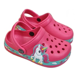 American Club Jr.AM899A Chanclas piscina rosa