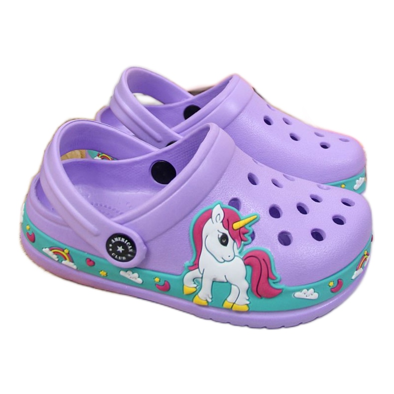 American Club Jr.AM899B Chanclas piscina violeta