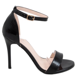 Sandalias con tacón Gladys Black negro