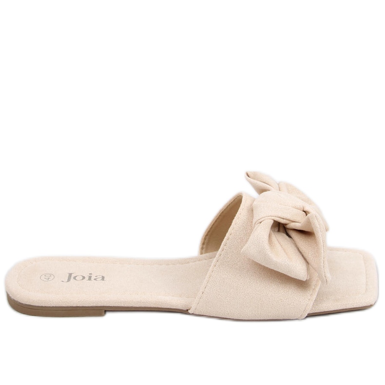 Chanclas con suela cuadrada en beige Nisha