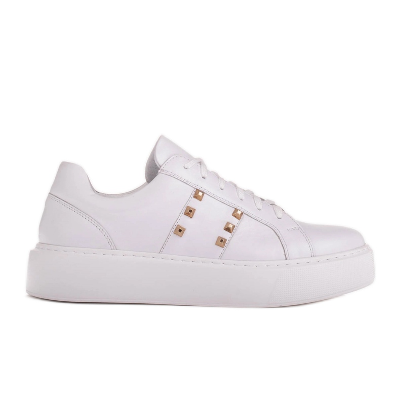 Marco Shoes Deportivas ligeras con tachuelas doradas blanco