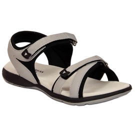 Sandalias deportivas velcro gris W American Club negro
