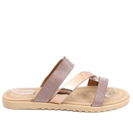 Pantuflas de mujer Diarra Champán rosado dorado