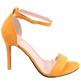 Sandalias de tacón amarillo Sheila