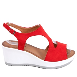 Sandalias con cuña Patty Red rojo
