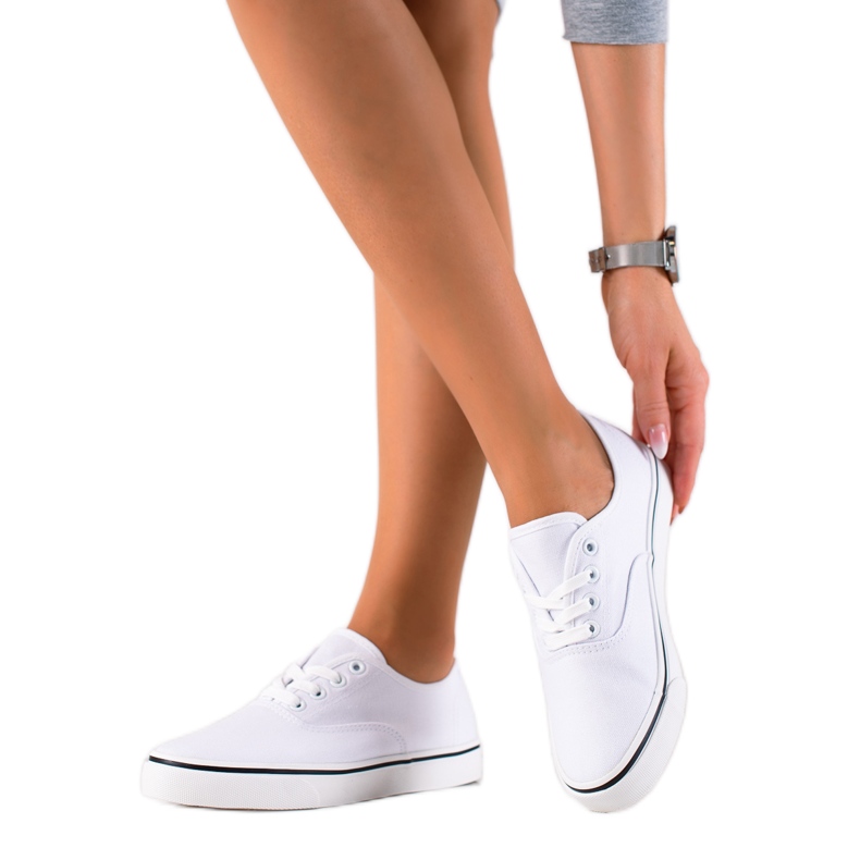 SHELOVET zapatillas de mujer blanco