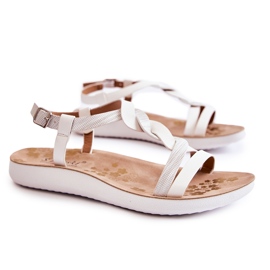S.Barski Sandalias Infantiles Con Hebilla Blanco Dimmel