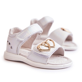 Sandalias Infantiles Catia Blancas con Velcros blanco