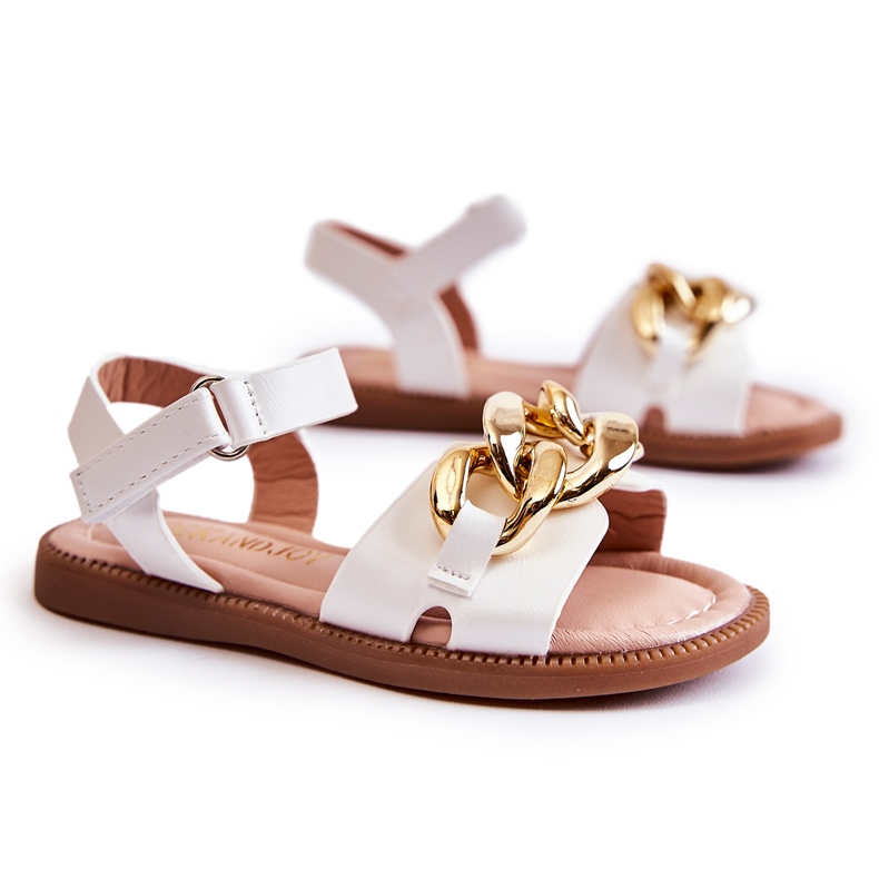 FR1 Sandalias Infantiles Con Velcro Layra Blanco ['blanco']
