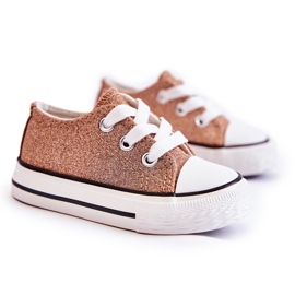 Deportivas Infantiles Atadas Oro Rosa Wella dorado dorado