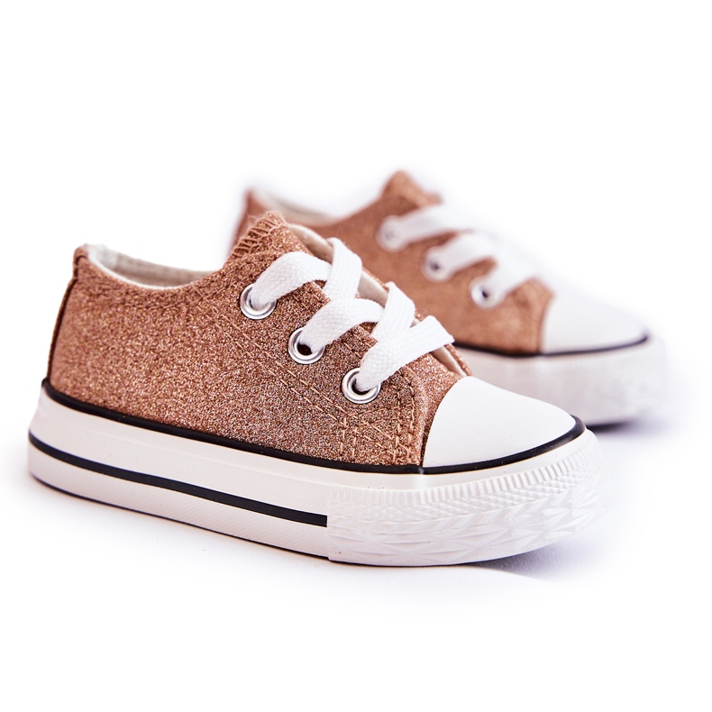 Deportivas Infantiles Atadas Oro Rosa Wella dorado dorado