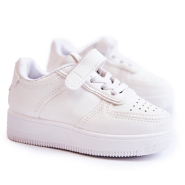 Deportivas Infantiles Con Velcro Blanco Elike