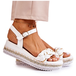 PS1 Sandalias Mujer Cuña Blanco Chaves