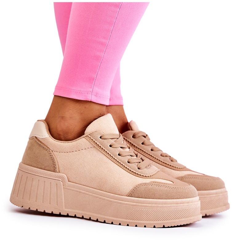 PS1 Deportivas Mujer Ante Beige Segurro