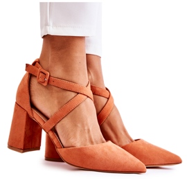 FB1 Sandalias de moda en una barra naranja Sinari FB1 Sandalias de moda en una barra naranja Sinari