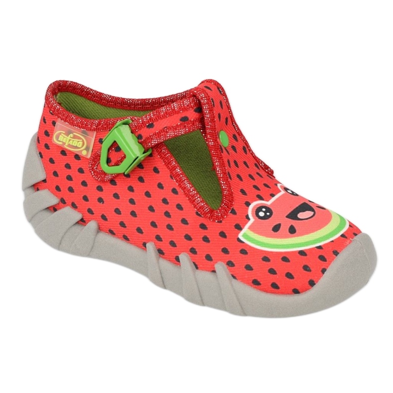 Pantuflas infantiles befado con pasadores 110P459 rojo
