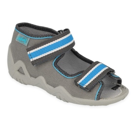Pantuflas infantiles befado 250P102 gris-azul