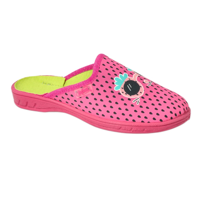 Pantuflas infantiles befado 707Y422 aplicaciones rosa rosado