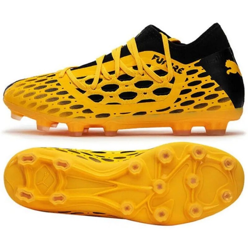 Botas de fútbol Puma Future 5.3 Netfit Hg M 105796 02 multicolor naranjas y tintos