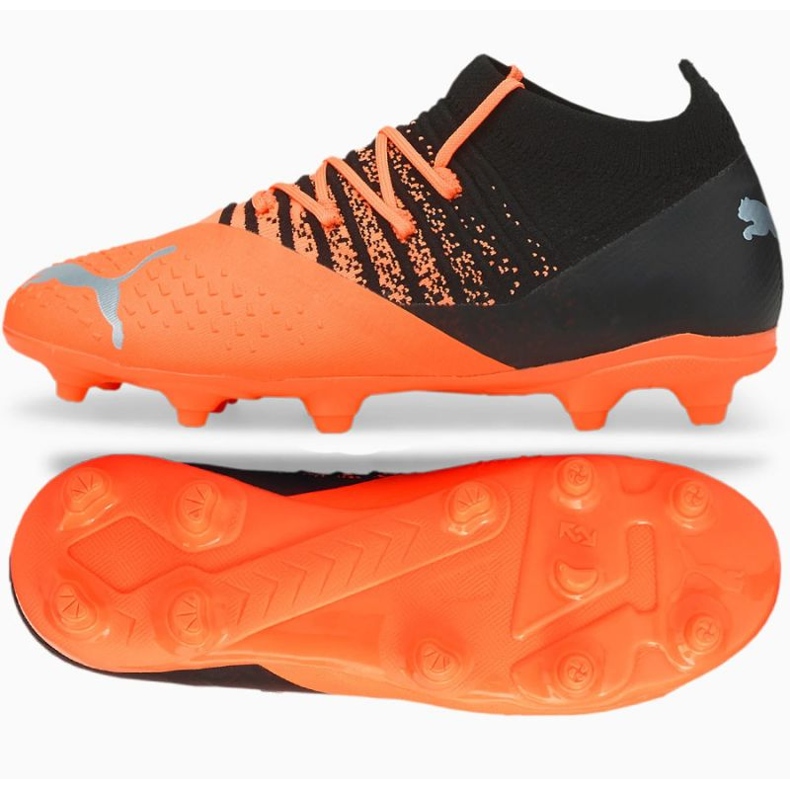 Puma Future Z 3.3 FG / AG Jr 106773 01 botas de fútbol naranja naranjas y tintos Puma Future Z 3.3 FG / AG Jr 106773 01 botas de fútbol naranja naranjas y tintos
