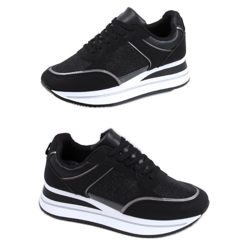 Zapatillas Ivey negras con cuña negro