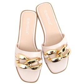 Zapatillas casa con cadena Dalia Beige