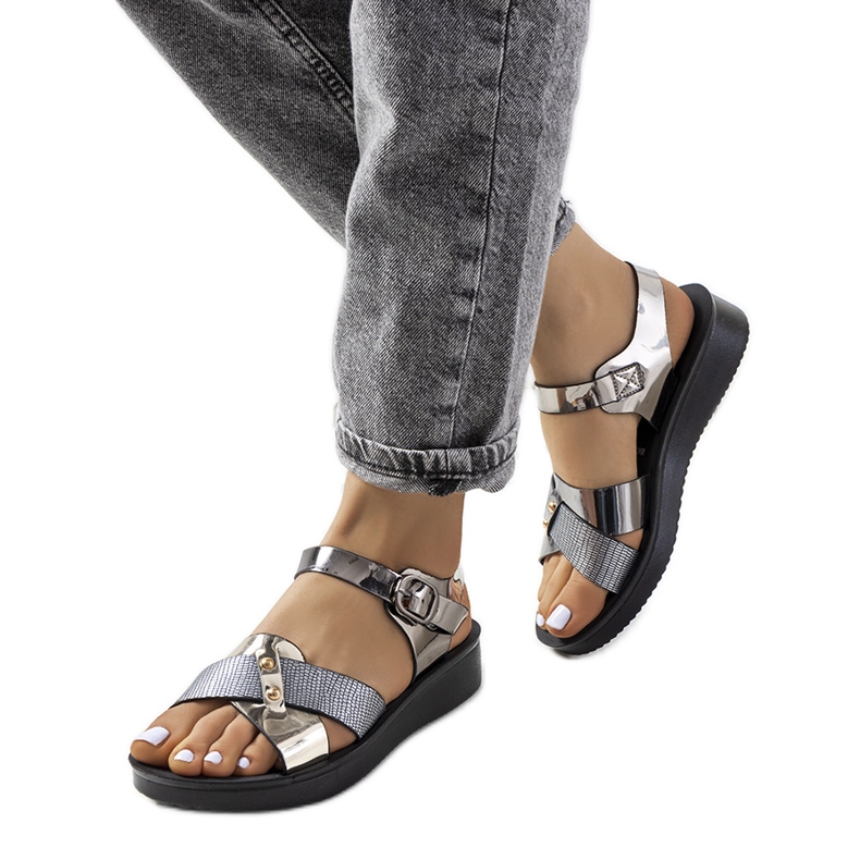 Sandalias de mujer grises de Tulia Sandalias de mujer grises de Tulia