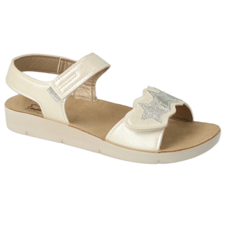 Sandalias infantil befado 068Y003 blanco con estrella