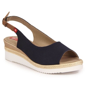 Sandalias con cuña Big Star Jr INT1727A azul marino