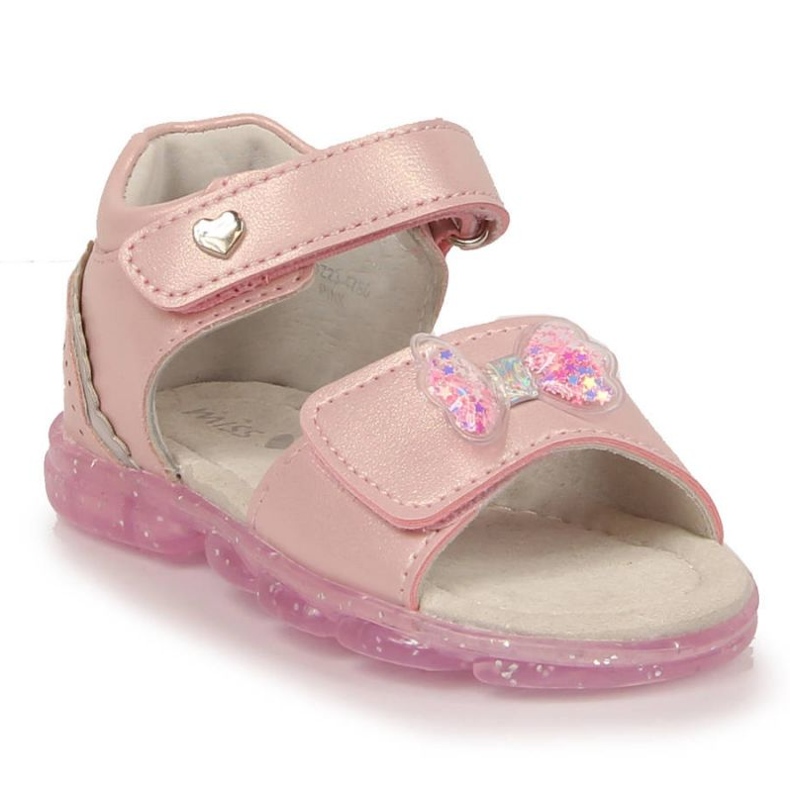 BM Sandalias velcro con lazo Miss❤E Jr EU650B rosa rosado