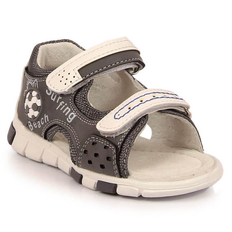 Sandalias velcro NEWS Jr EU651B gris