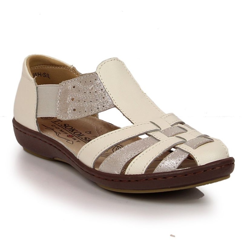 Sandalias cerradas T.Sokolski W SCA168B blanco-plata